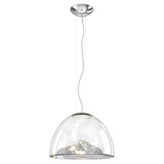 Axolight Suspension Mountain View in Grey Cromo Glass Diffuser by Dima Loginoff
