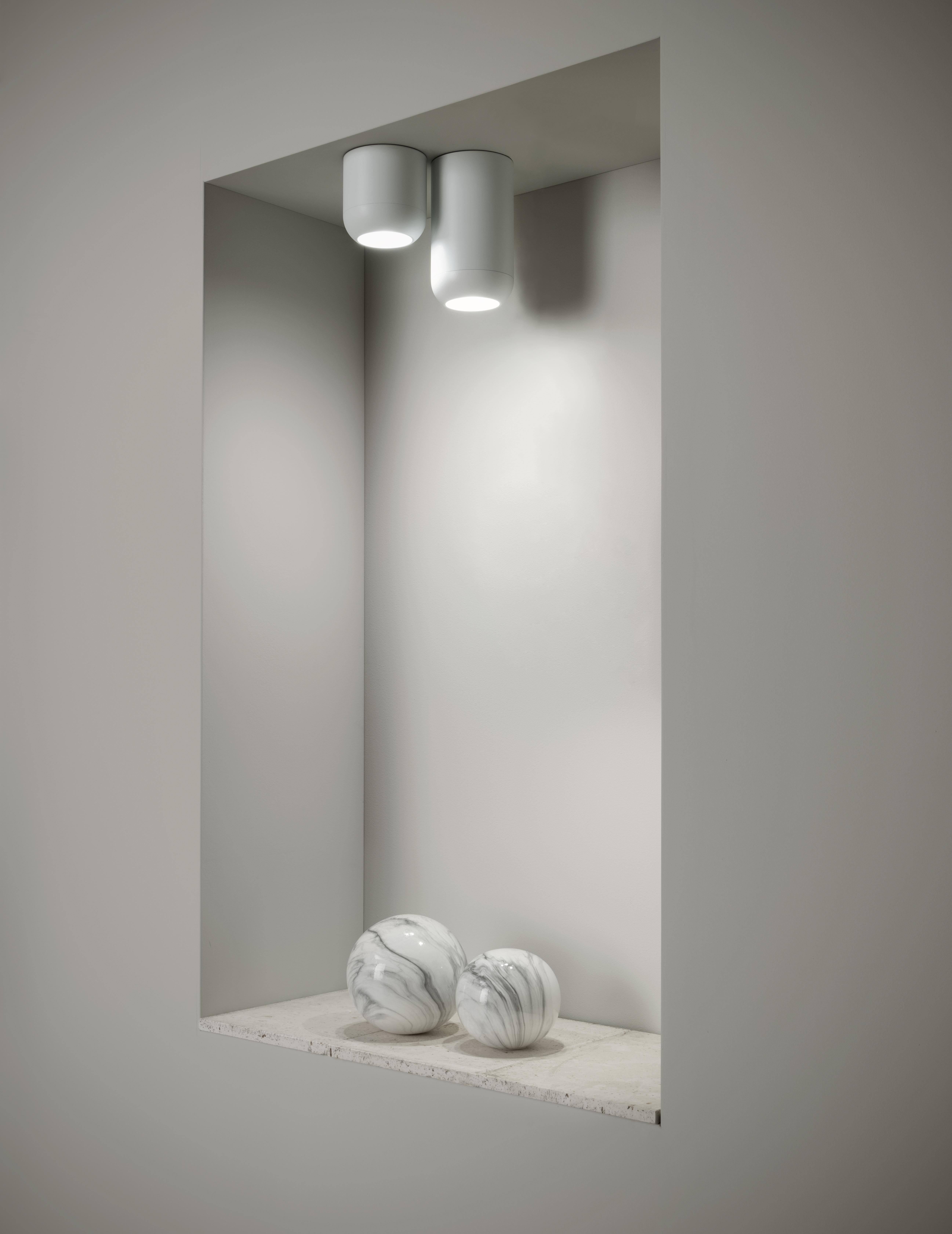 Contemporary Axolight Urban Small Ceiling Lamp G in Matt Bronze Aluminum by Dima Loginoff  For Sale