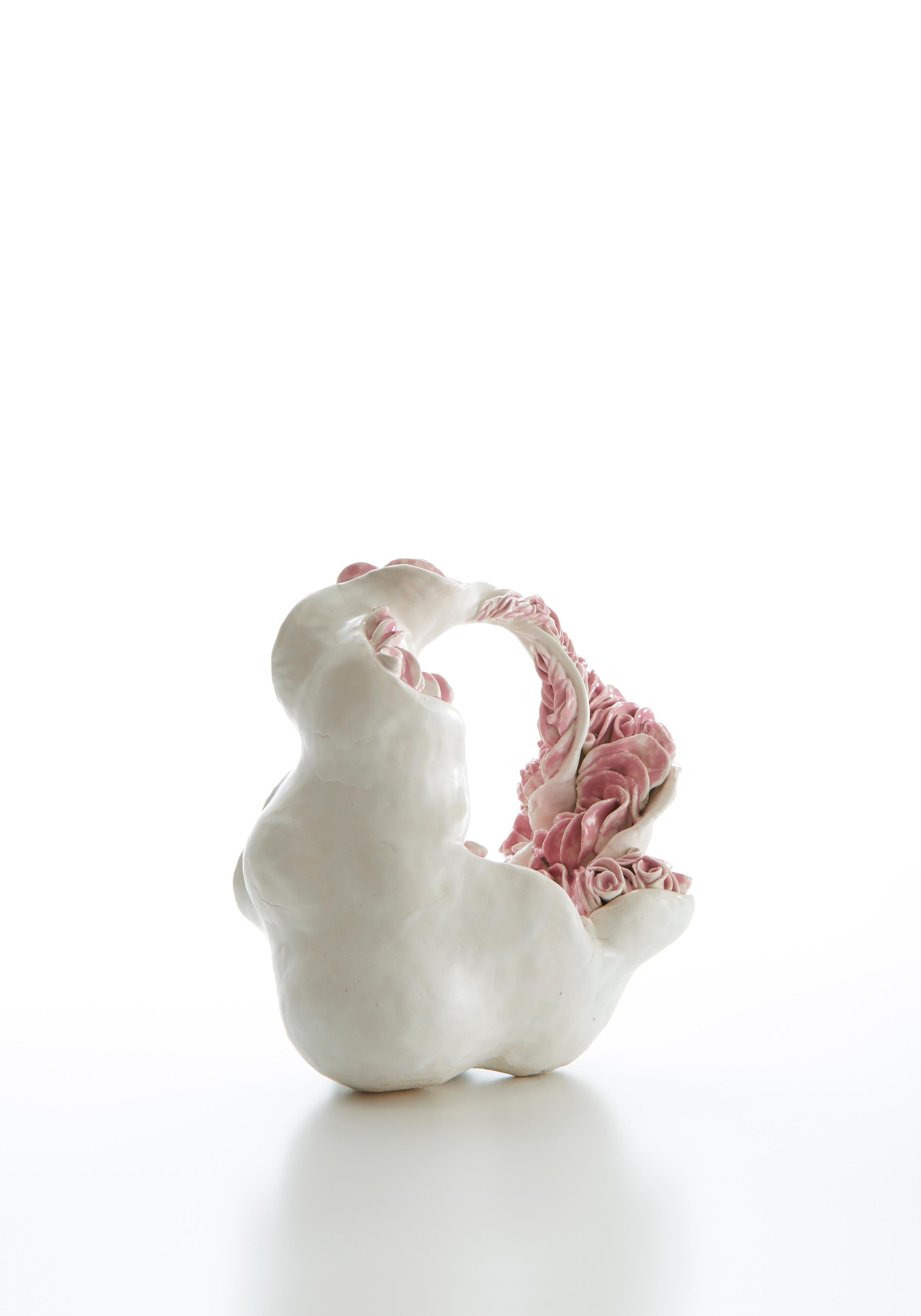 Chakra 1, Aya Mori, 2018, Abstrakte Keramik-Skulptur, Organische Komposition, Glasur im Angebot 2