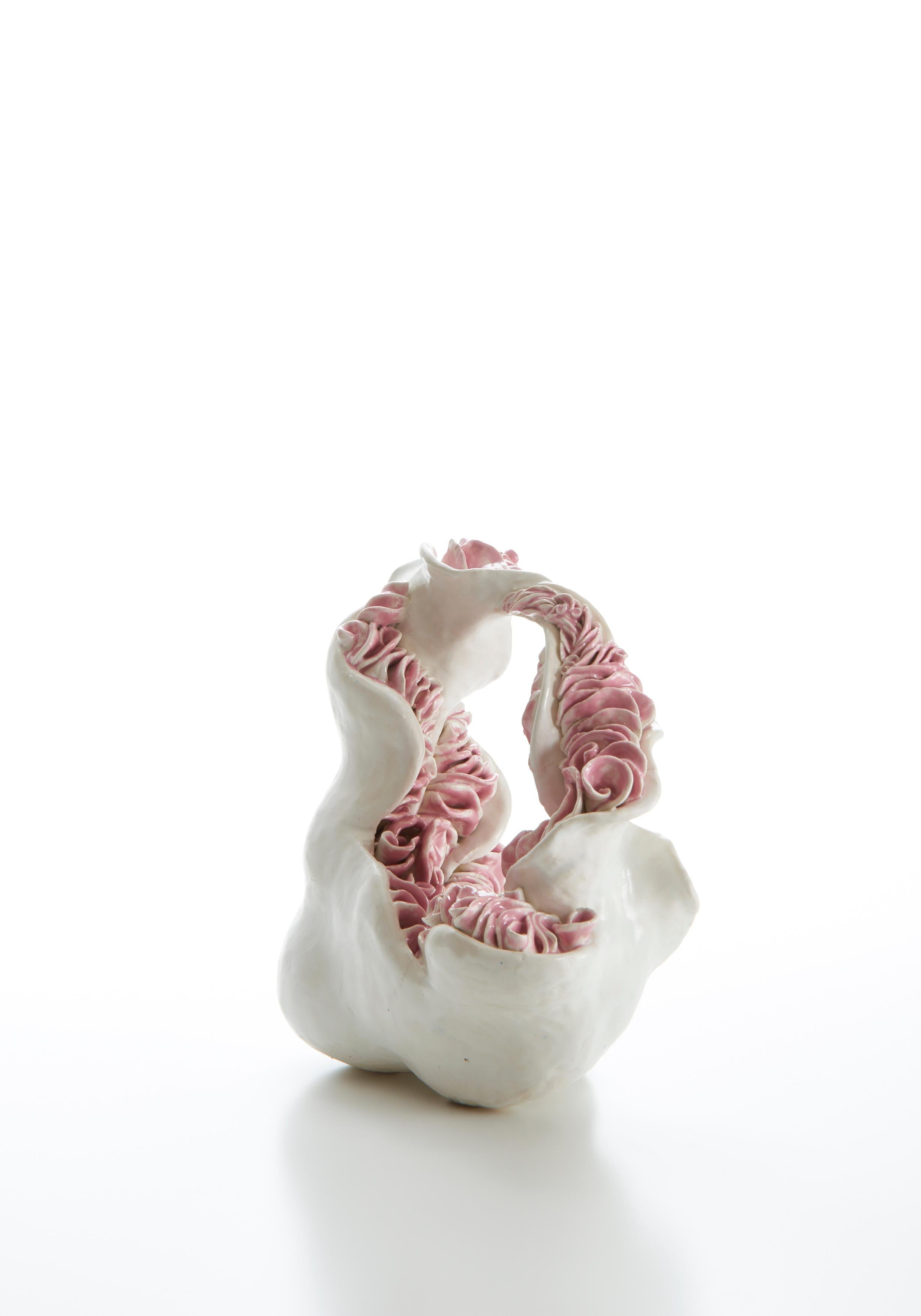 Chakra 1, Aya Mori, 2018, Abstrakte Keramik-Skulptur, Organische Komposition, Glasur im Angebot 3