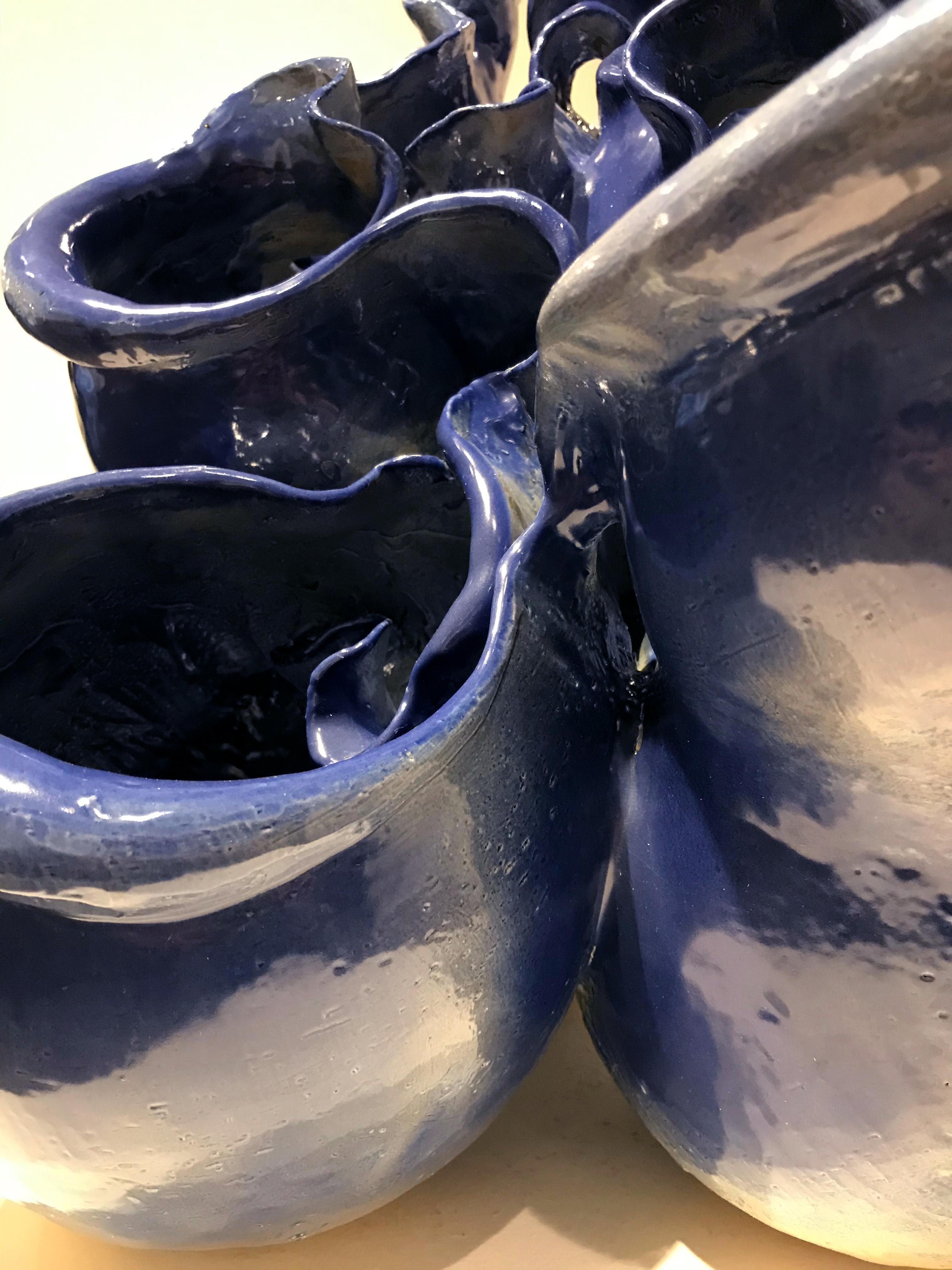 Conchiglia d'acqua, Aya Mori, 2019, Scultura astratta in ceramica, Composizione organica 5