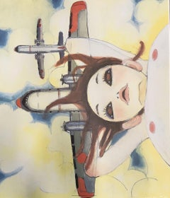 Fallin'-Manma-Air. Offset print by Aya Takano, signed and numbered by the artist