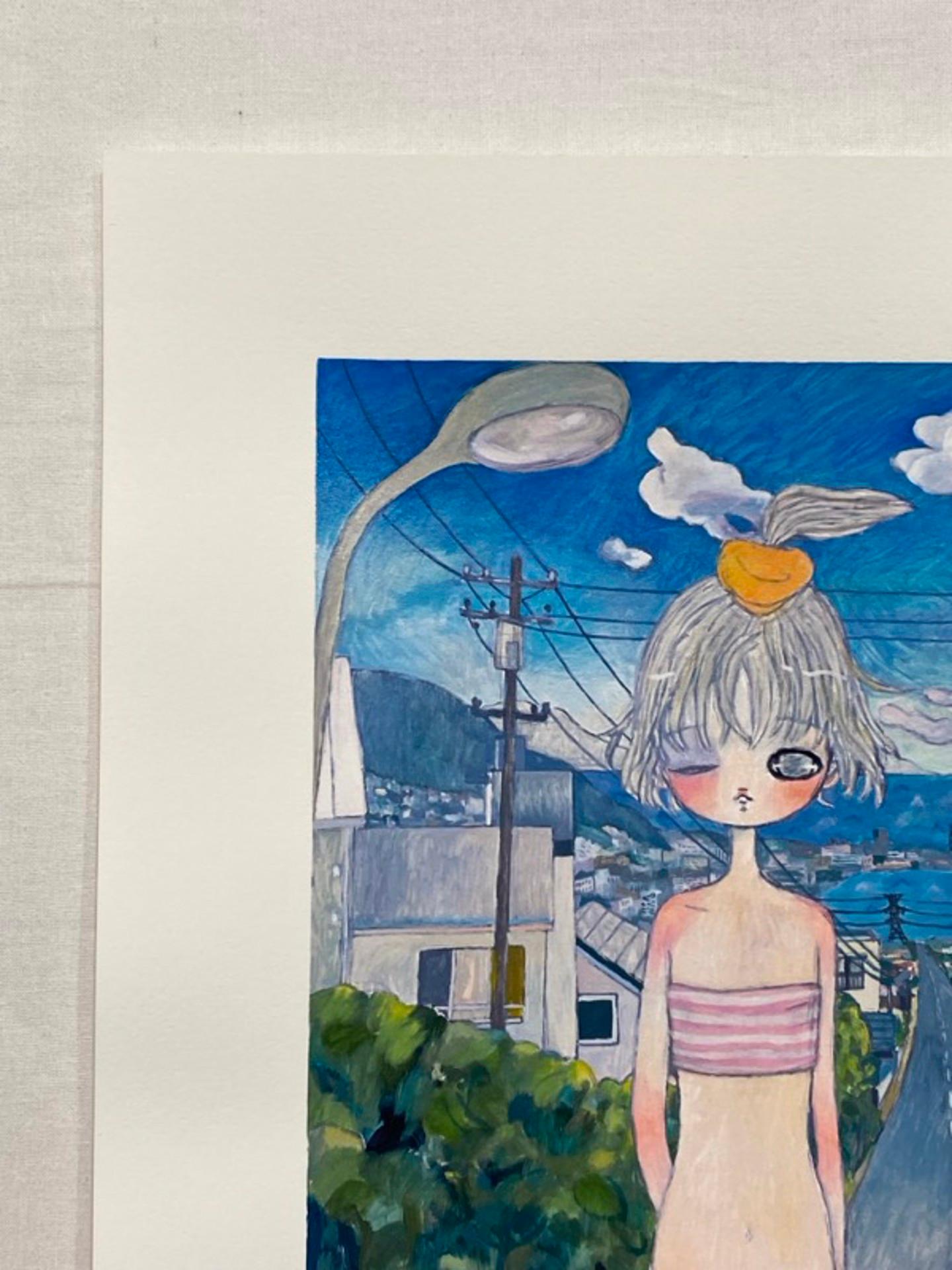 Moment, 2020 Limited Edition of 50 by Aya Takano. Screenprint, signed. - Blue Figurative Print by Aya Takano 