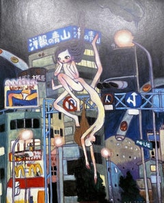 Noshi & Meg on Earth Year 2036 (2005) Offset print by Aya Takano signed