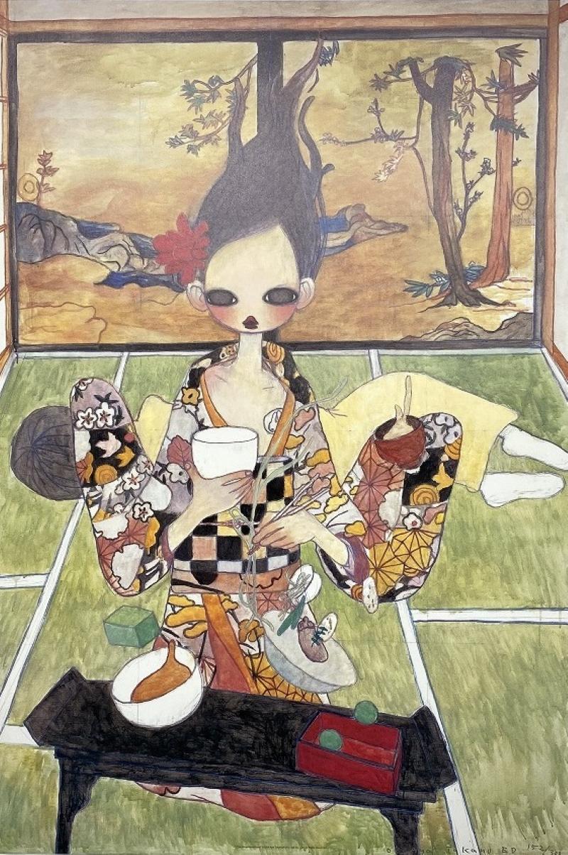 The weightless Room (2006). Offset print by Aya Takano
Offset print, numbered and signed by the artist
Image: 30 × 20 in  76.2 × 50.8 cm
Sheet: 30 × 20 in  76.2 × 50.8 cm
Edition  152/300

