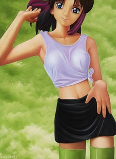 Asuka1: Ätherische Anziehungskraft auf flüchtiger grüner Leinwand