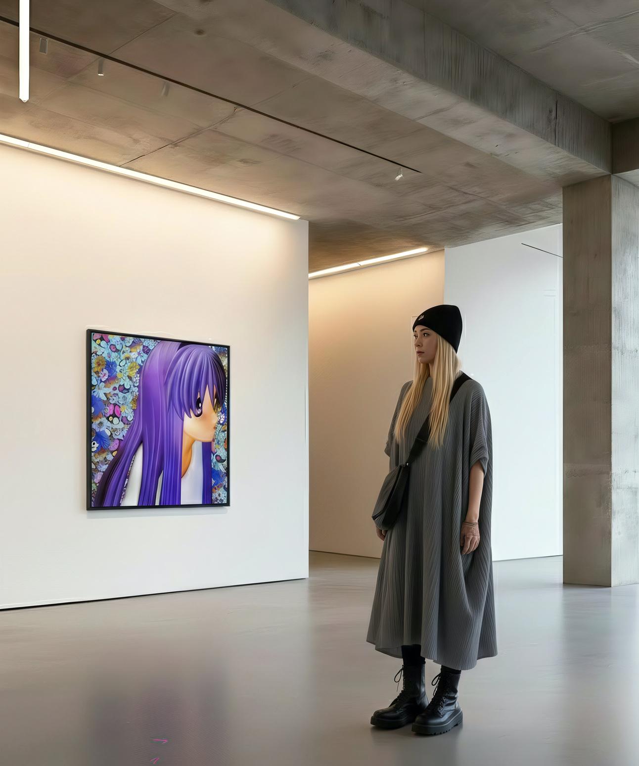 Mizuiro7 : Blu Kawaii Reverie with Love, Peace and Whimsical Skulls en venta 1