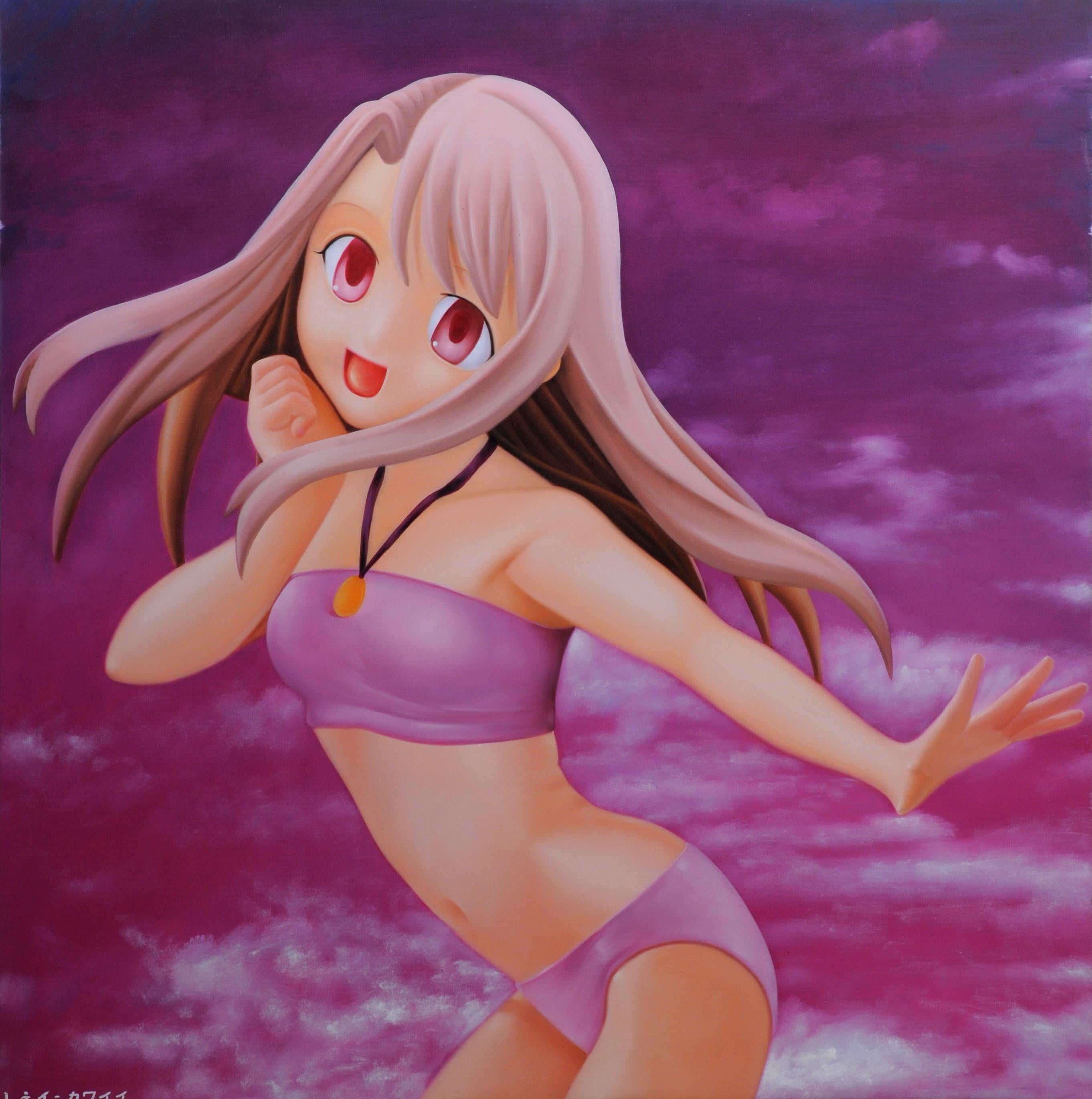Yumi 1 : Sussurri viola di tentazioni kawaii - Painting di AYA TOSHIKAWA