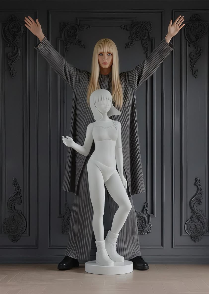 Yumi 2 : Chiseled Allure and Graceful Pose - Sculpture by AYA TOSHIKAWA