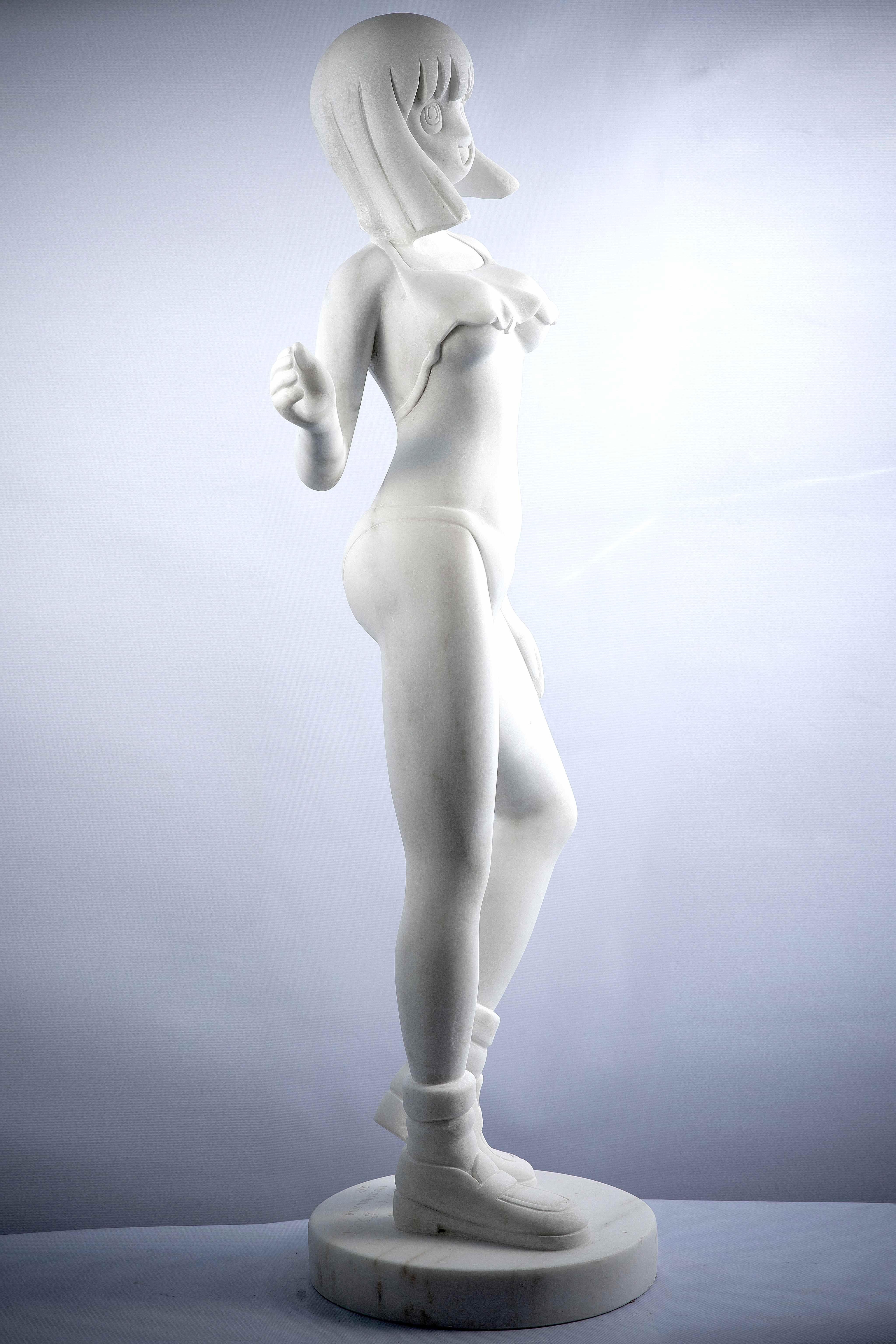 Yumi 2 : Chiseled Allure and Graceful Pose - Contemporary Sculpture by AYA TOSHIKAWA