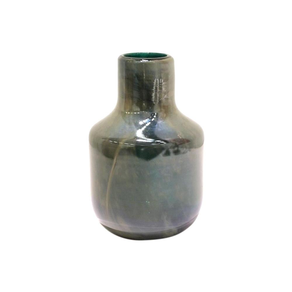 Aya Vase in Green and Blue Glass by CuratedKravet