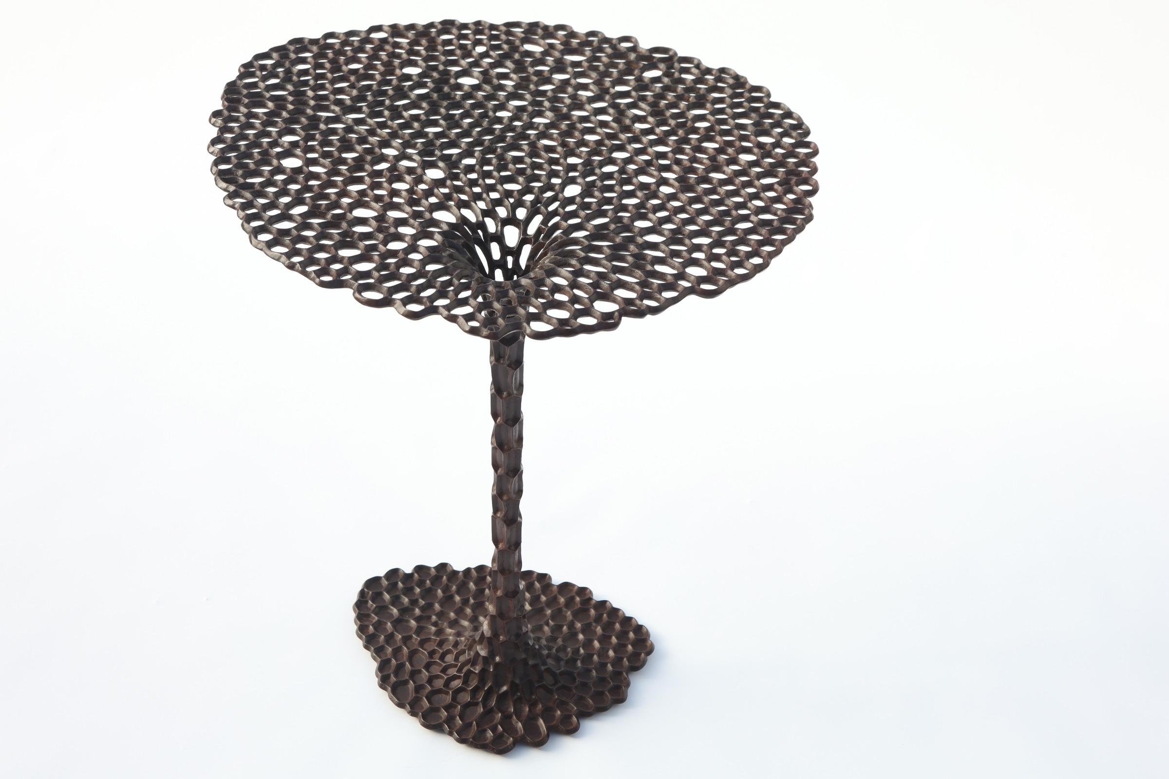 Ayala Serfaty, Esche, Beistelltisch aus patinierter Bronze, Israel, 2024 im Zustand „Hervorragend“ im Angebot in New York, NY