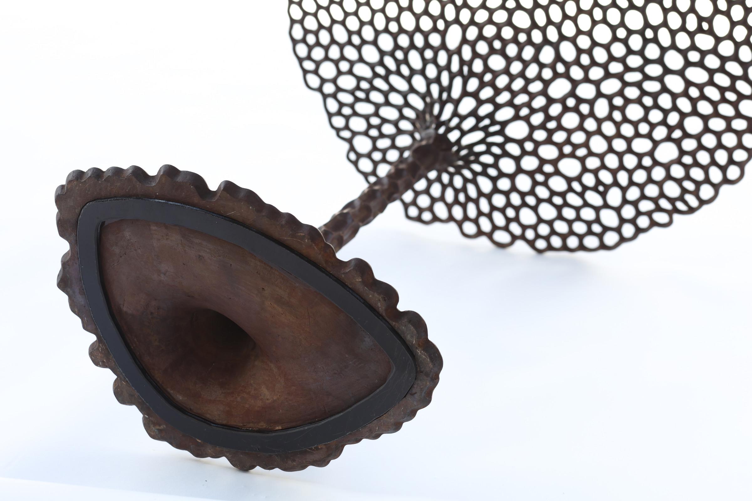 Ayala Serfaty, Ash, Patinated Bronze Side Table, Israel, 2024 For Sale 4