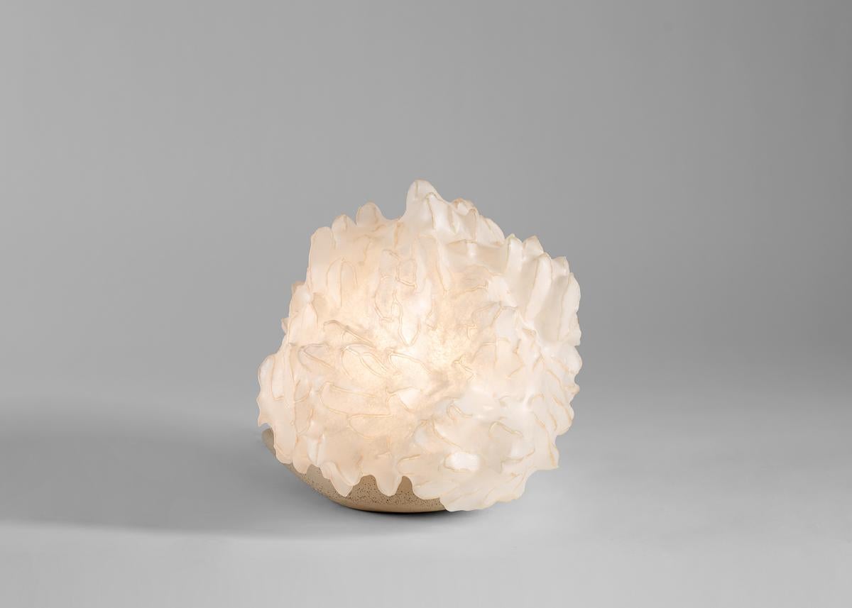Soma Series includes lights sculptures, crafted by applying a self-webbing membrane over a unique structure made of thin glass rods in the traditional lampwork technique. As inspiration for these sculptures Ayala Serfaty is inspired by natural