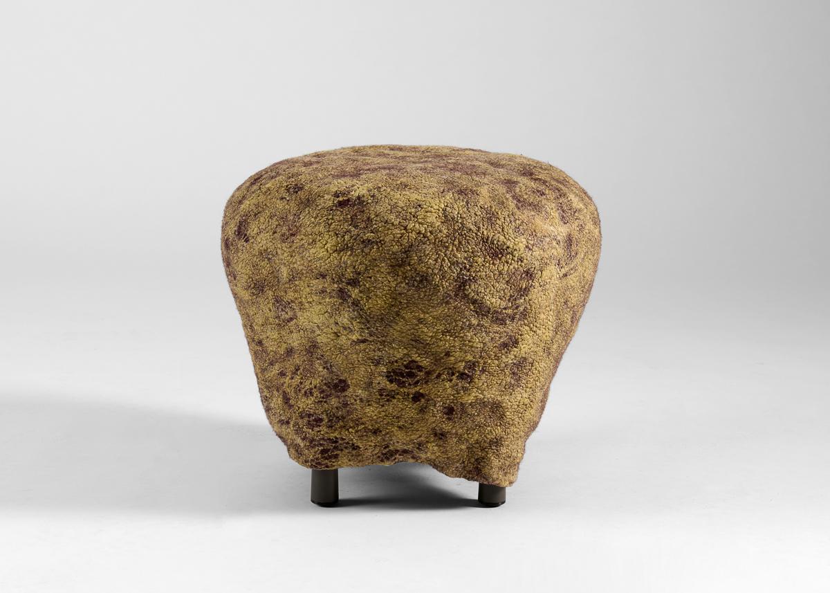 Ayala Serfaty, Shastool Series: Shah Lime, Handmade Stool, Israel, 2022 In Excellent Condition For Sale In New York, NY
