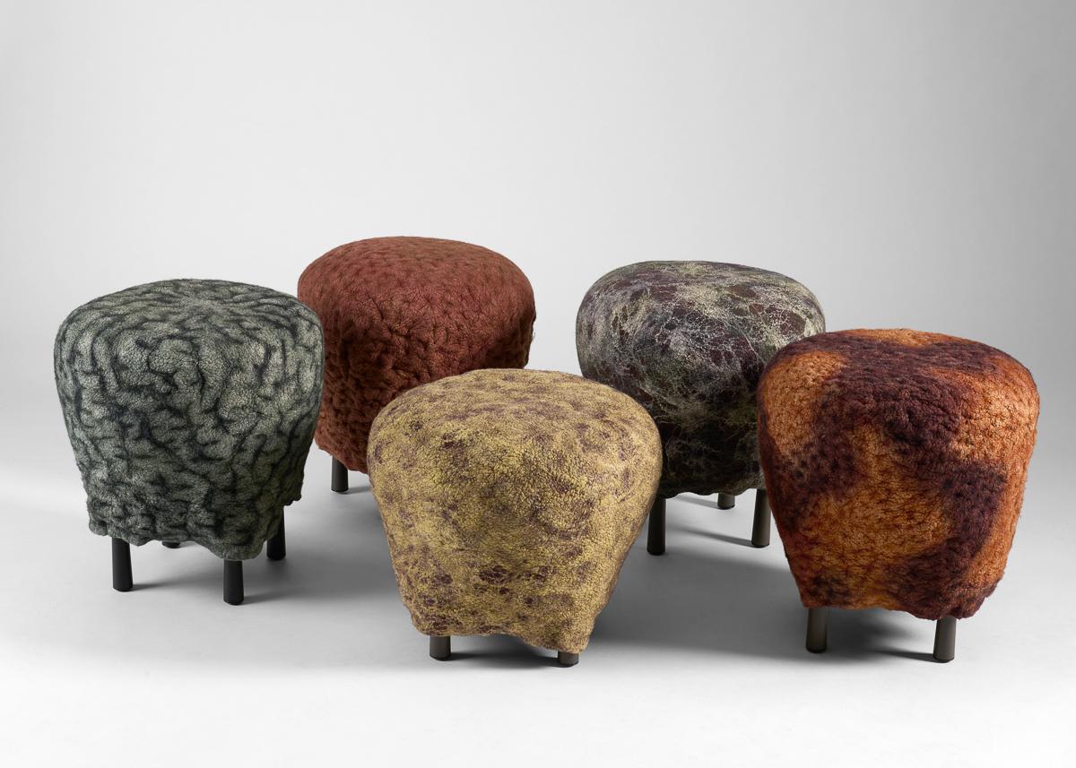 Ayala Serfaty, Shastool Series: Shah Lips, Handmade Stool, Israel, 2022 In Excellent Condition For Sale In New York, NY