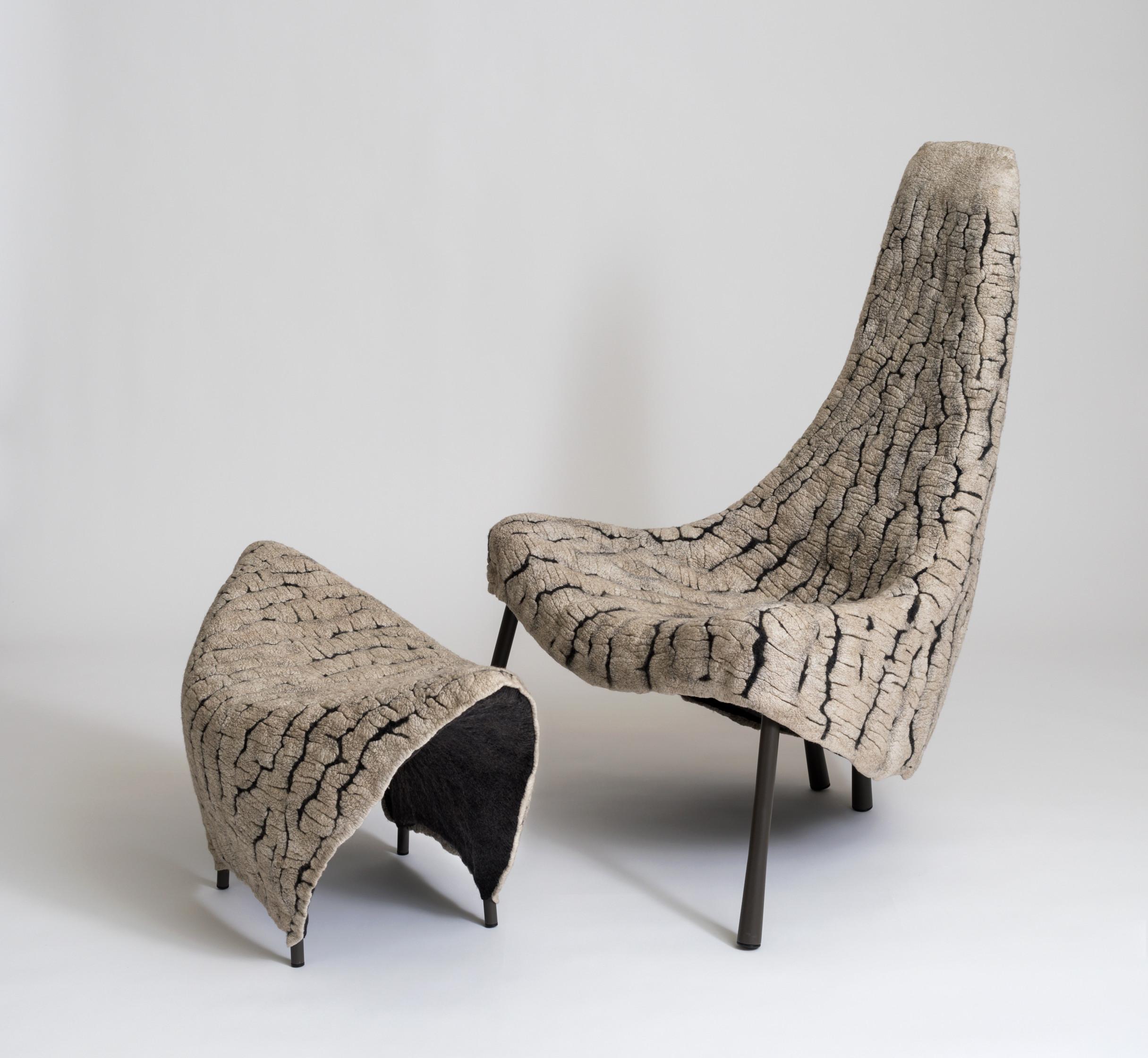 Rapa Series consists of pieces felted by hand, recalling ancient textiles. Utilizing wool and silk, these one-of-a-kind fiber art pieces are softly molded over organic sculptural structures, which are both artistic and comfortable.

About Ayala