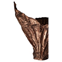 Vase Ayama - Trayma fabric and copper - one off
