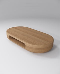Ayana Low Table in Natural Oak Veneer and Solid Oak by Pendhapa