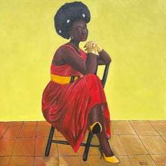 Ireti (Esperanza) - Siglo XXI, Contemporáneo, Retrato figurativo de mujer africana