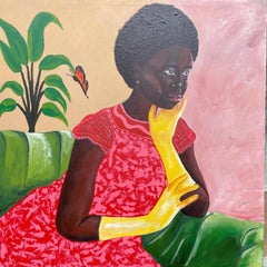 Gebet aus dem Herzen einer Frau – 21. Jahrhundert, zeitgenössisch, figurativ, afrikanisch, modern