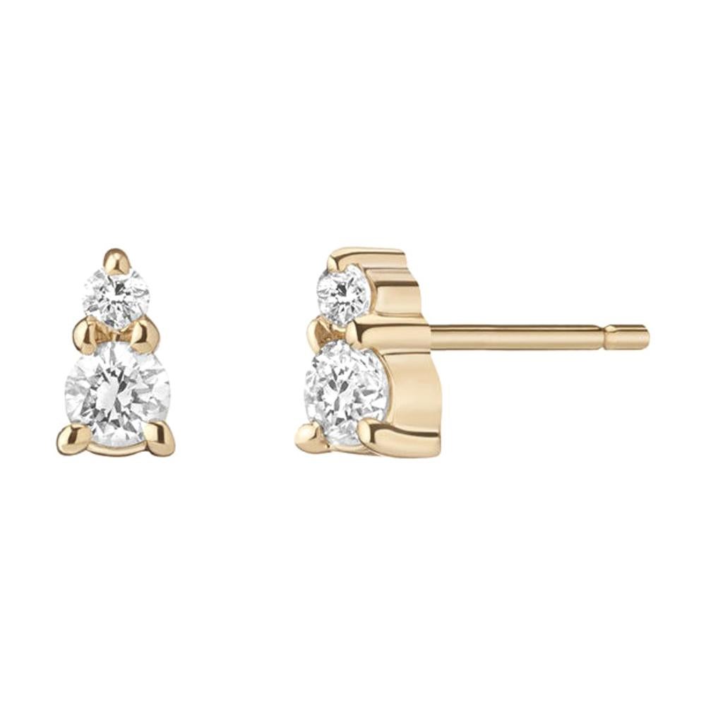Ayda Studs, Yellow Gold and Diamond Studs For Sale