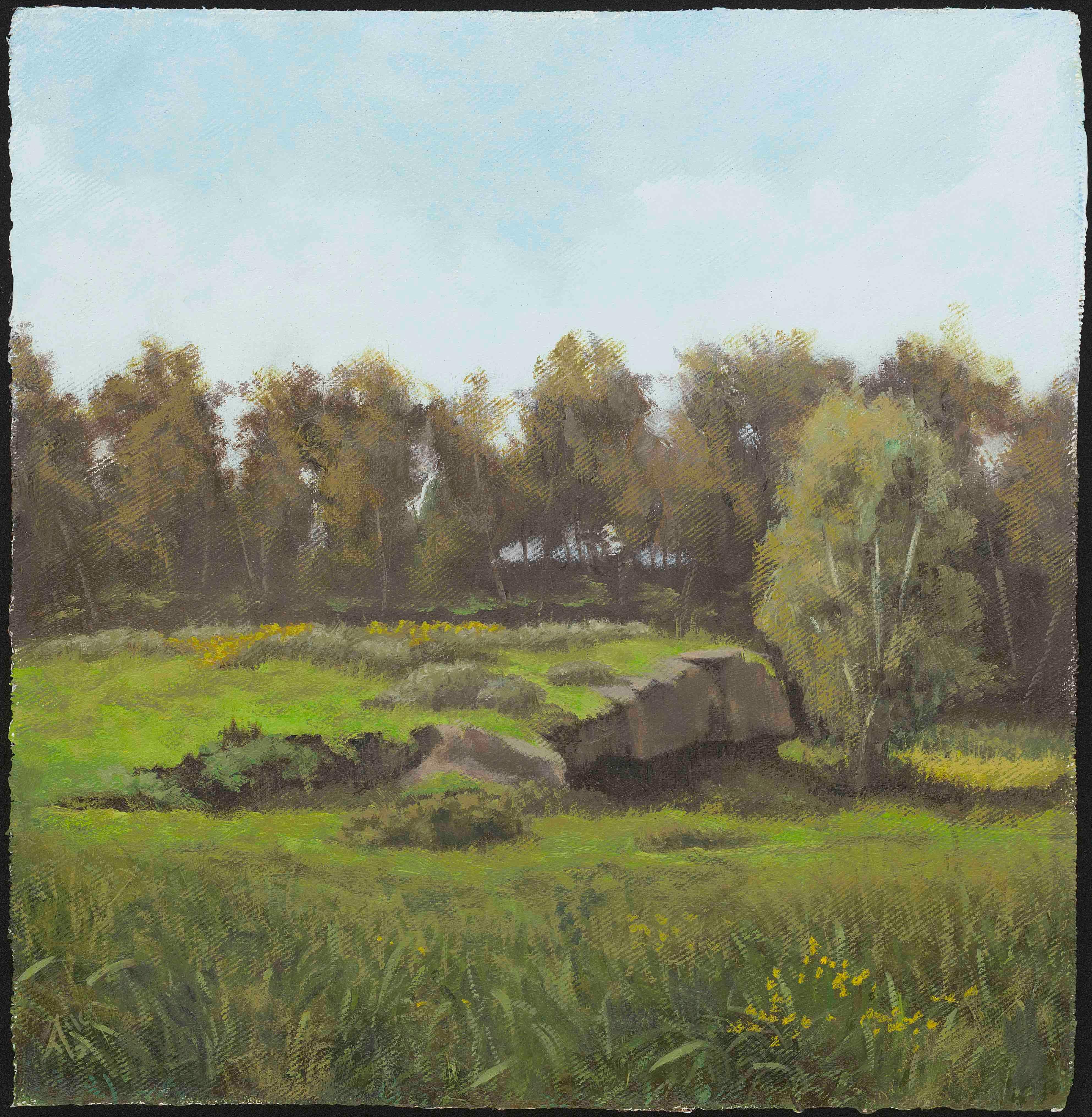 Ayelet Katz Landscape Painting - Meadow - landscape painting