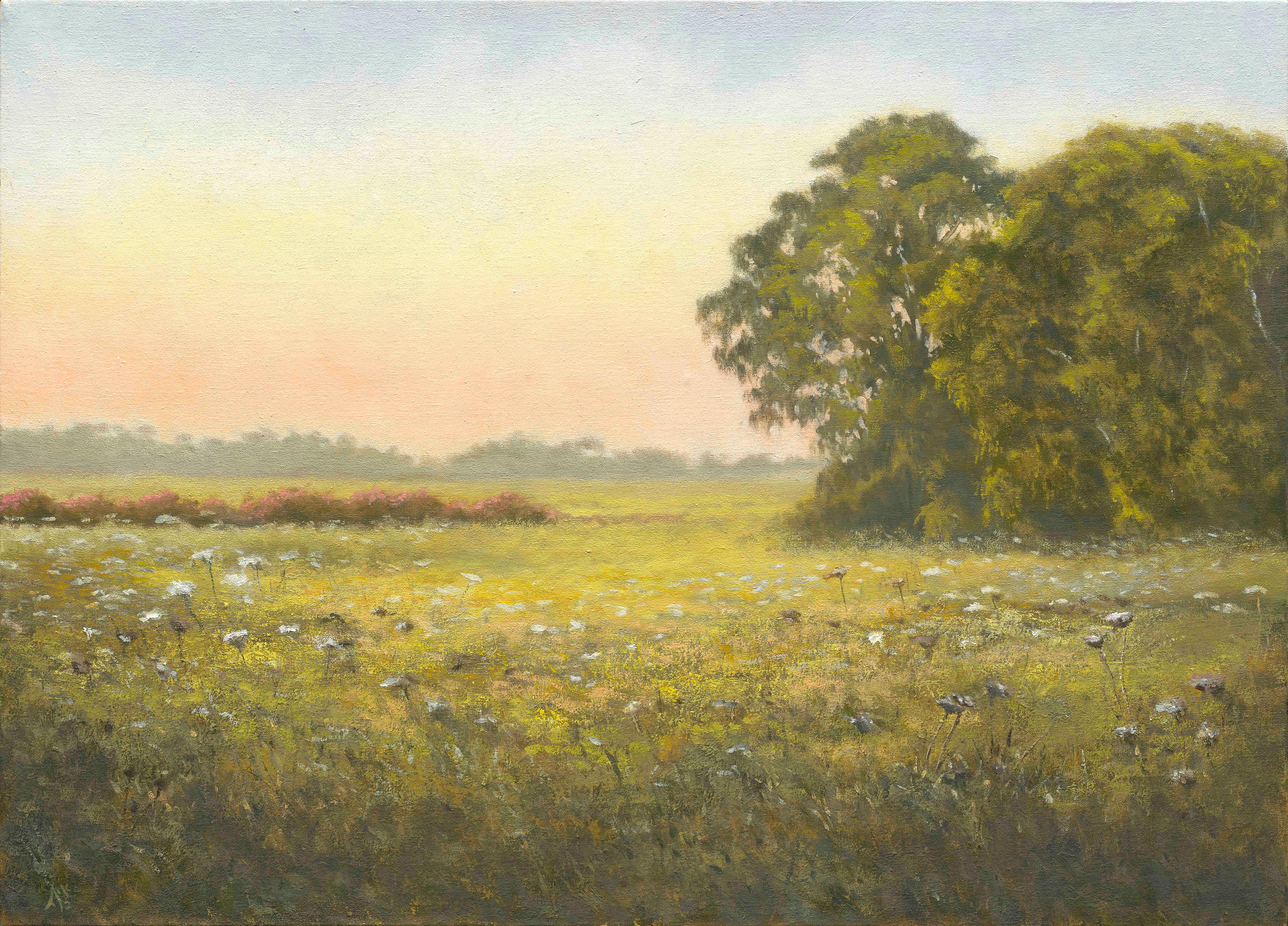 Ayelet Katz Landscape Painting - Sunrise - landscape painting