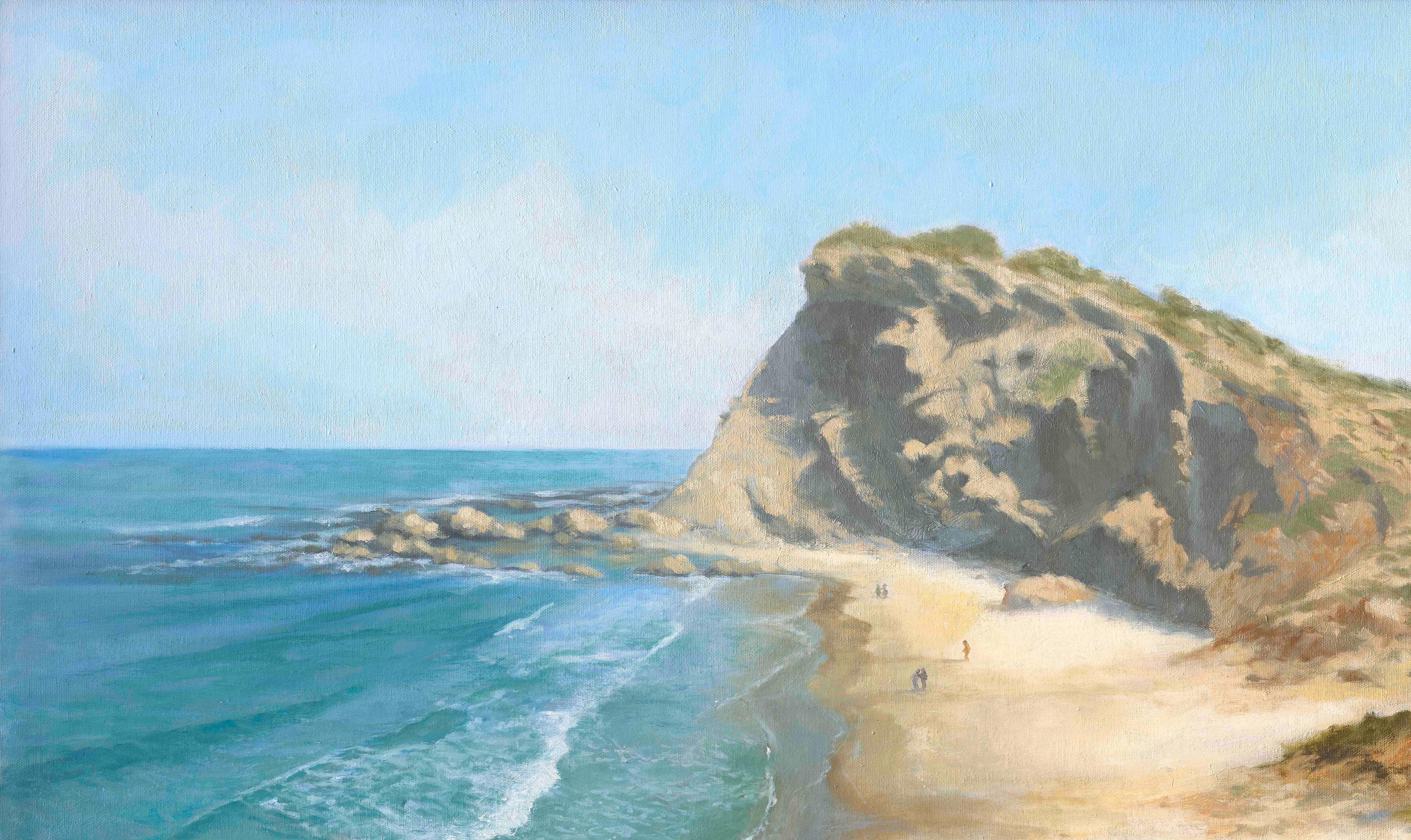 Ayelet Katz Landscape Painting - The cliff - landscape painting