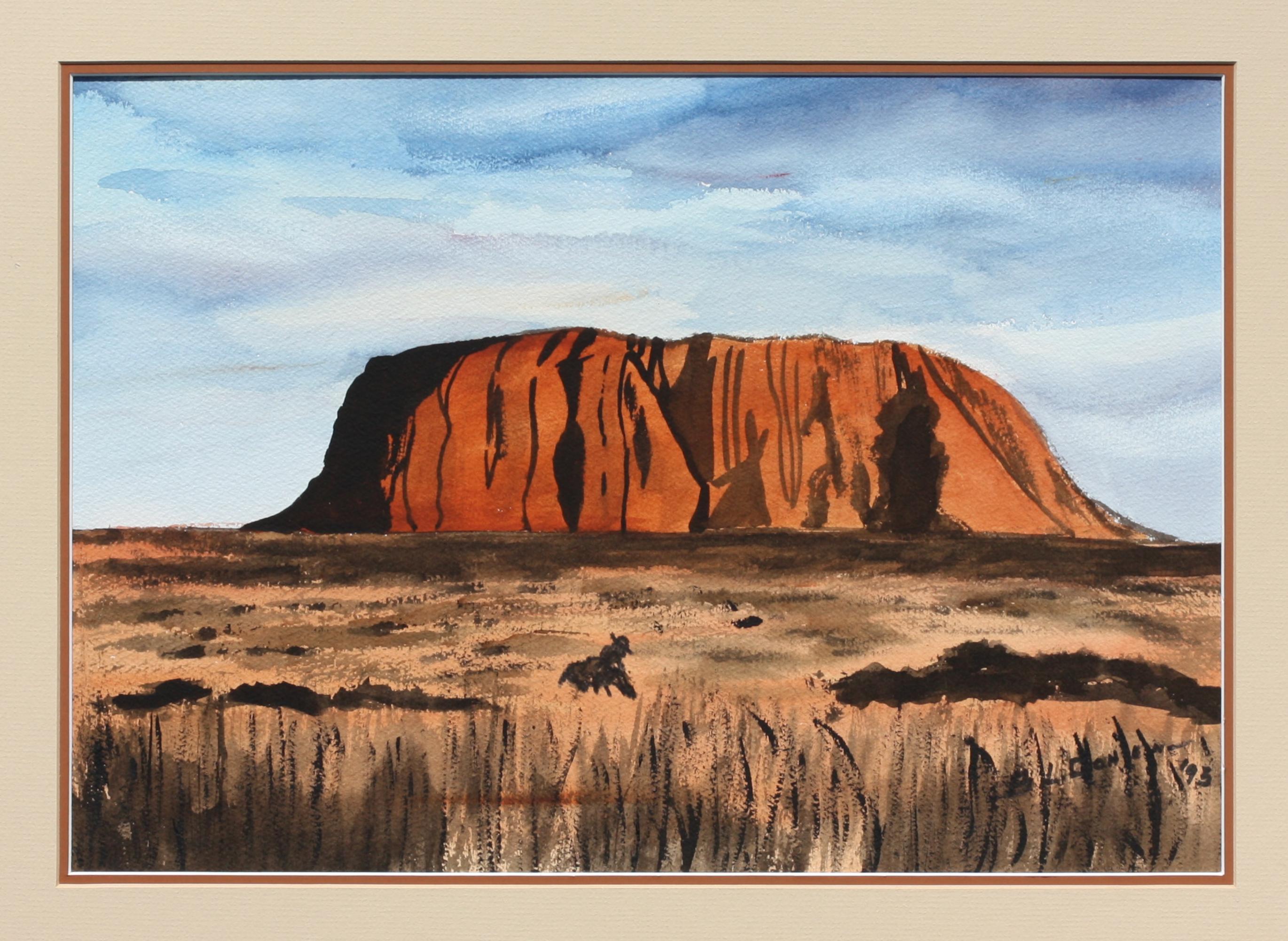 20th Century Ayers Rock, Watercolor For Sale