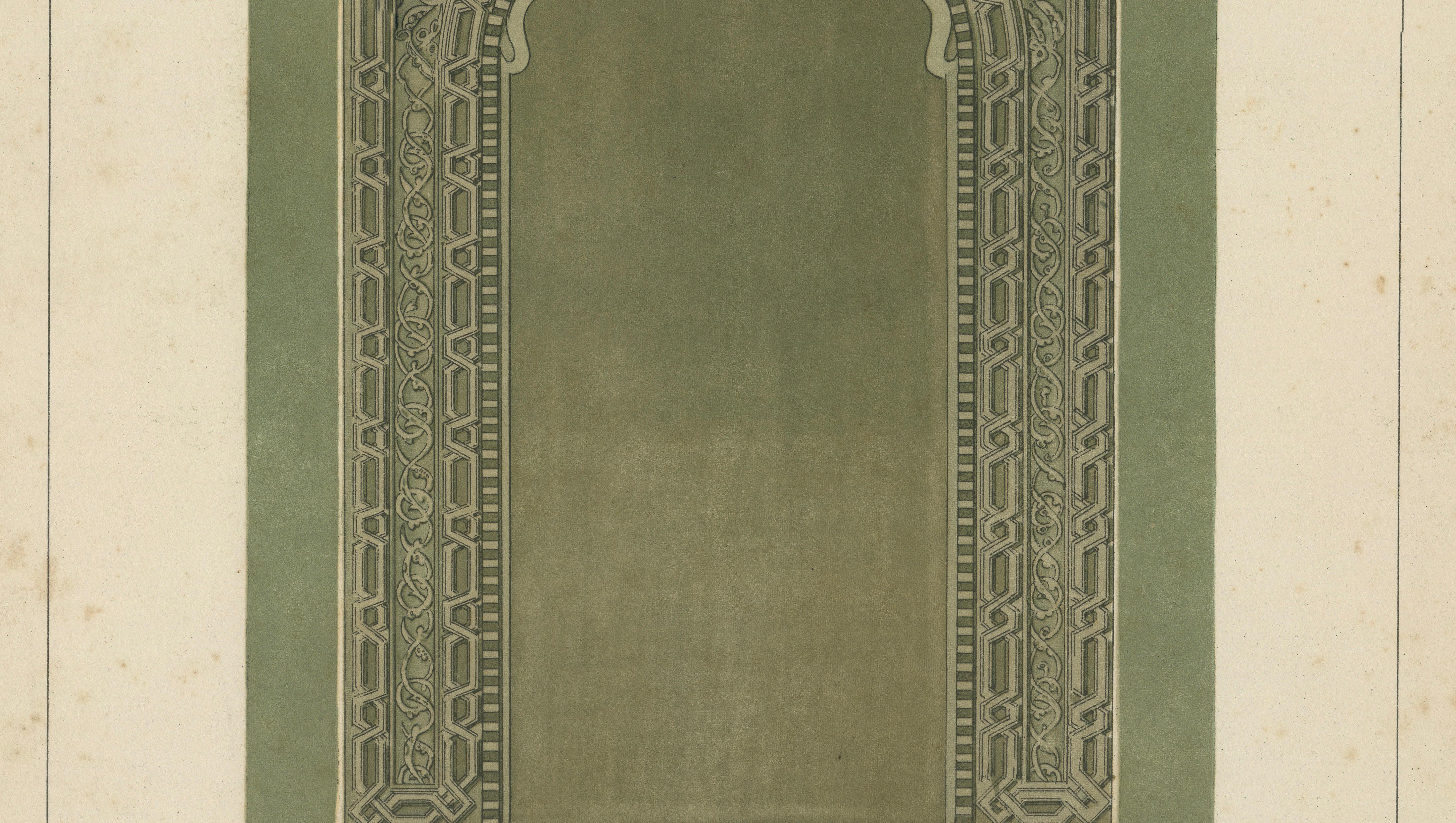 Ayia Sophia Mosque Entrance, Konya – Seljuk Islamic Architectural Print, 1924