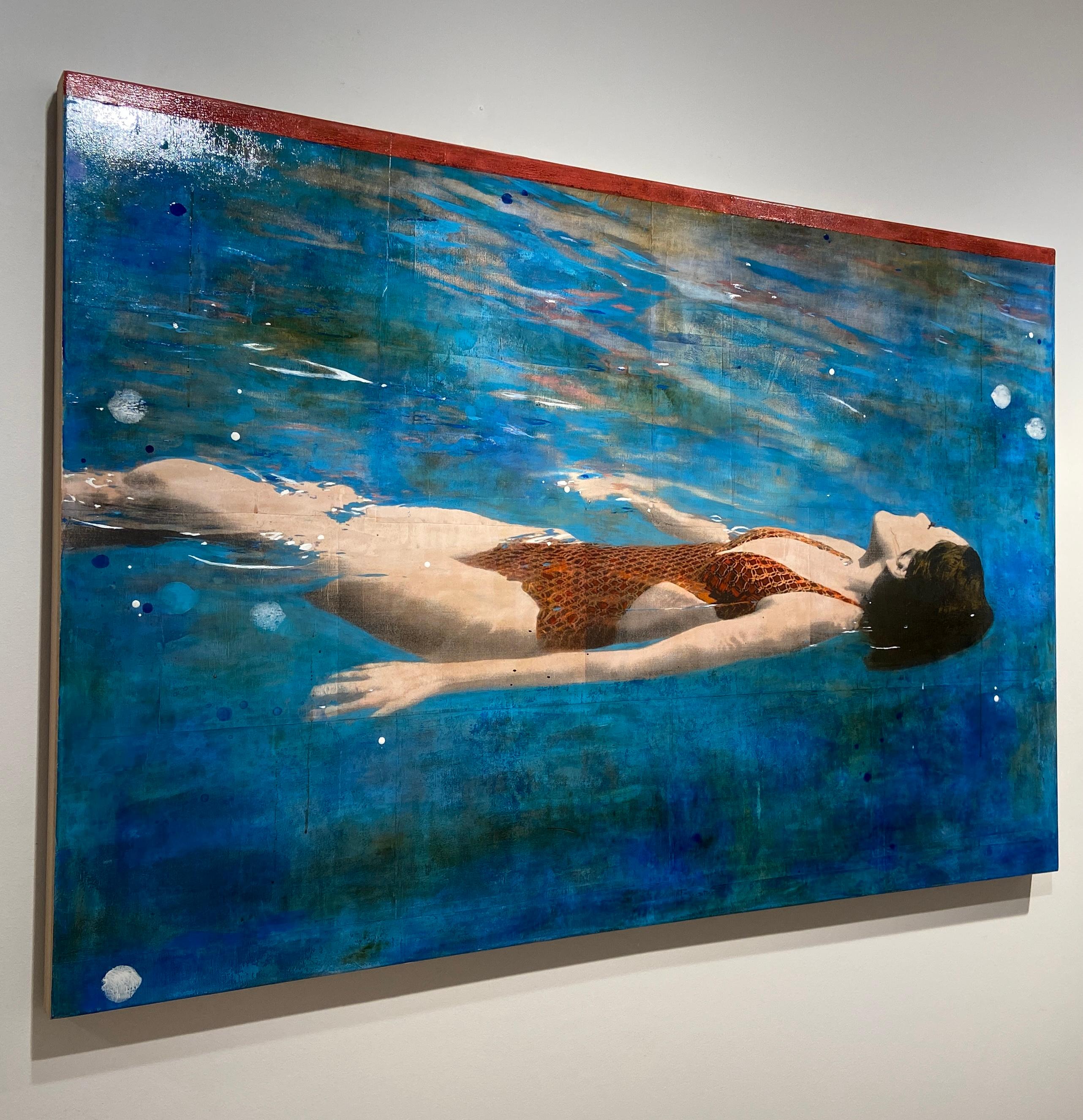 Fine Swim - Contemporary Painting by Ayline Olukman