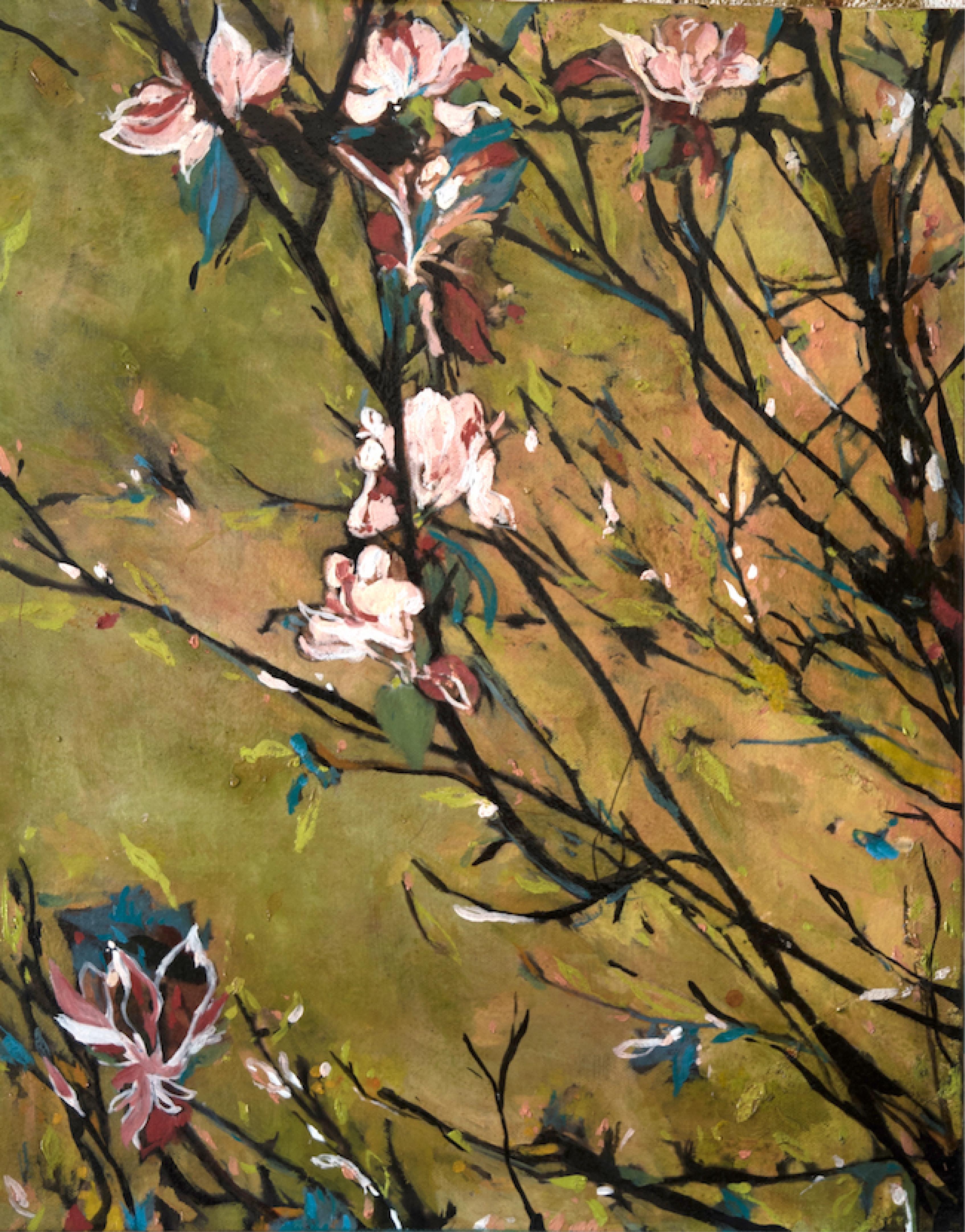 Ayline Olukman Landscape Painting - Green Flower