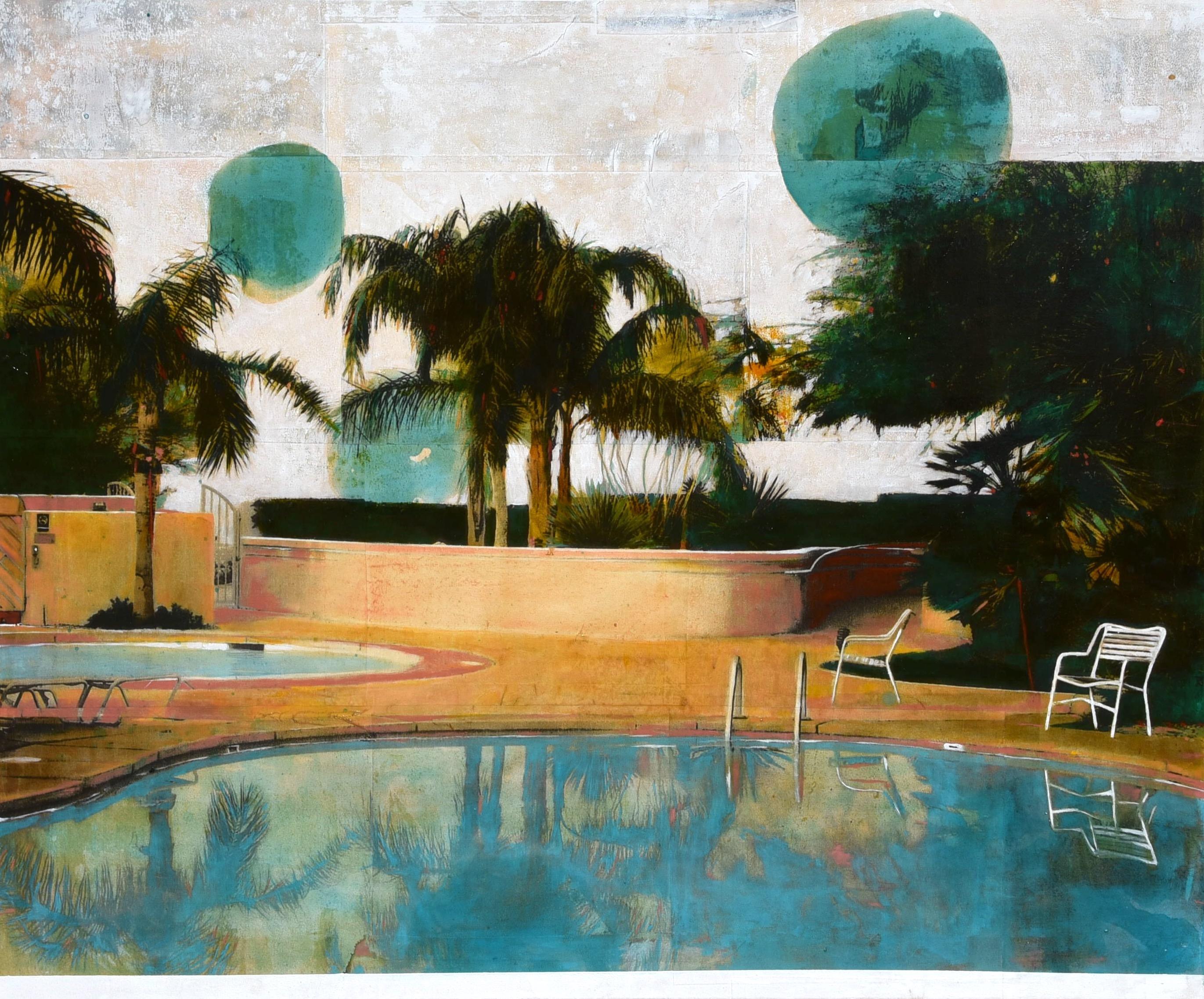 Ayline Olukman Landscape Photograph - Oasis Poolside