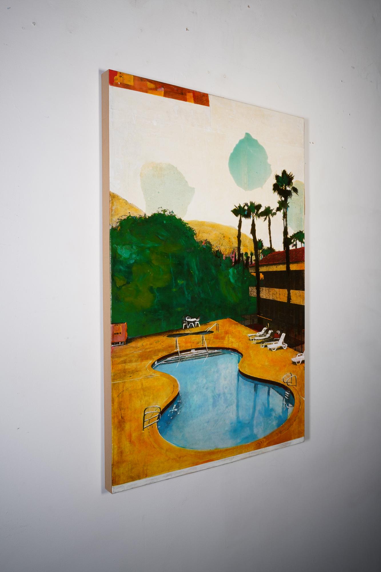Poolblick-Horizont – Painting von Ayline Olukman