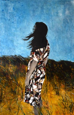 The Wind, mixed media on canvas