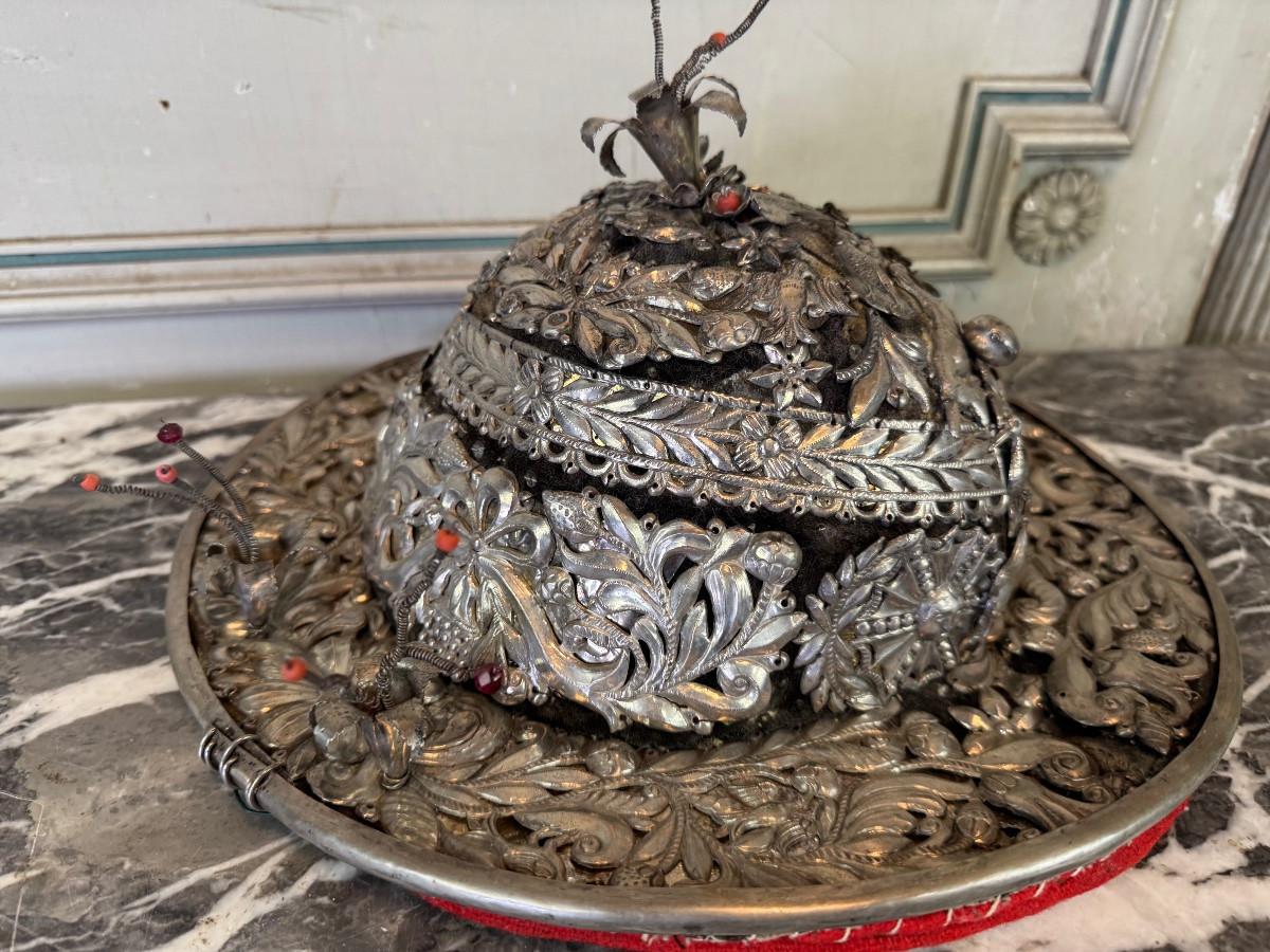 Moderno Cappello d'argento Aymara, Altopiano di Potosi, Alto Perù, attuale Bolivia, 18° secolo in vendita