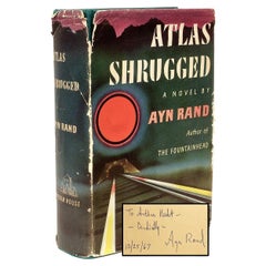 Ayn Rand, Atlas Shrugged, 1957, 9th Printing, Inscribed Presentation Copy