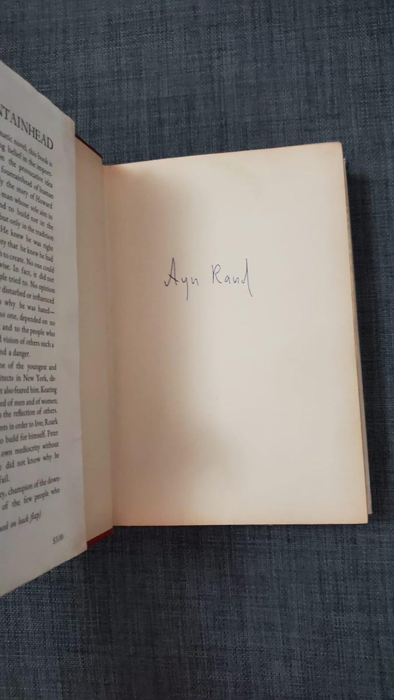 First Edition, First printing
Signed by AYN RAND !!!
rare red cloth binding with 