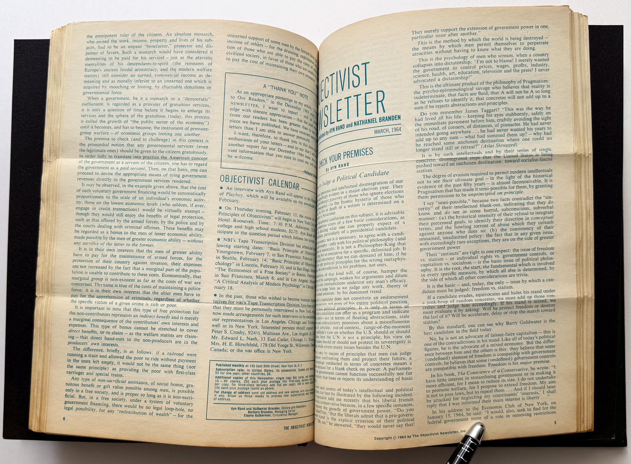 The Objectivist Newsletter