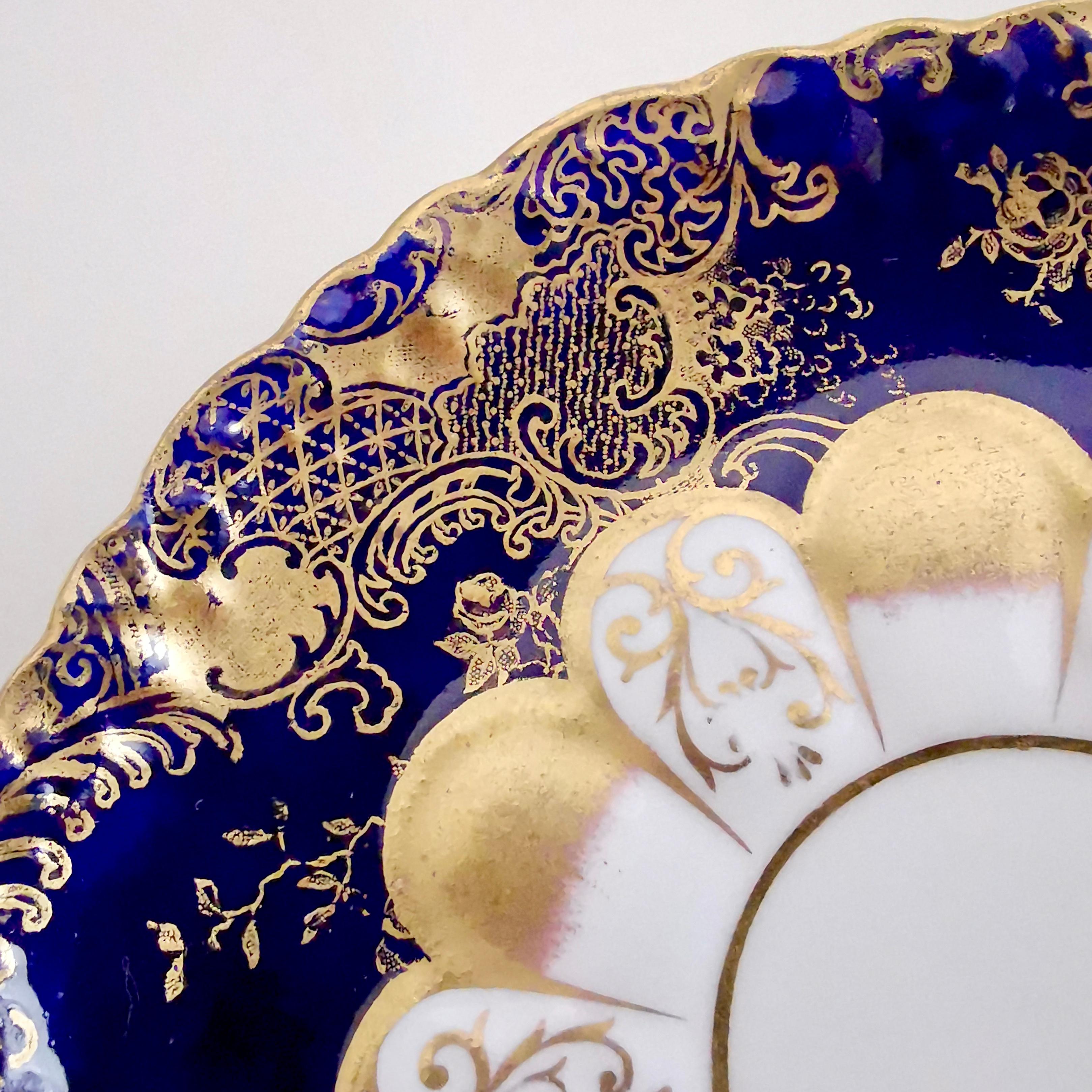 Aynsley Porcelain Demitasse Cup, Art Nouveau Cobalt Blue with Gilt, 1891-1912 1