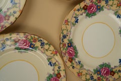Aynsley Vintage Tea Set for Four, Multi Floral Design, Gilded Rims, 1960