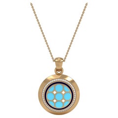 Aynur Pendentif rond avec Looping
