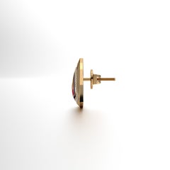 SOHNAA 18Kt Gold Diamond Enamel Miraas Aynur Trillion Studs Earrings