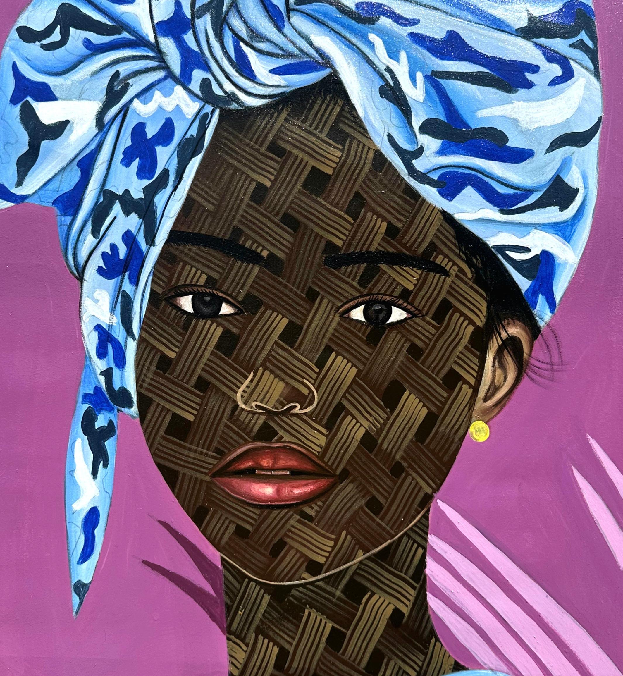 Heute ist a Gift 2 -Contemporary, 21. Jahrhundert, Figuratives Porträt, Afrikanische Frauen (Zeitgenössisch), Painting, von Ayotunde Ayomide