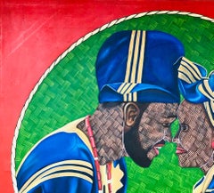 Eisen schärft Eisen -Zeitgenössisch, 21. Jahrhundert, Figuratives Porträt, Liebespaar