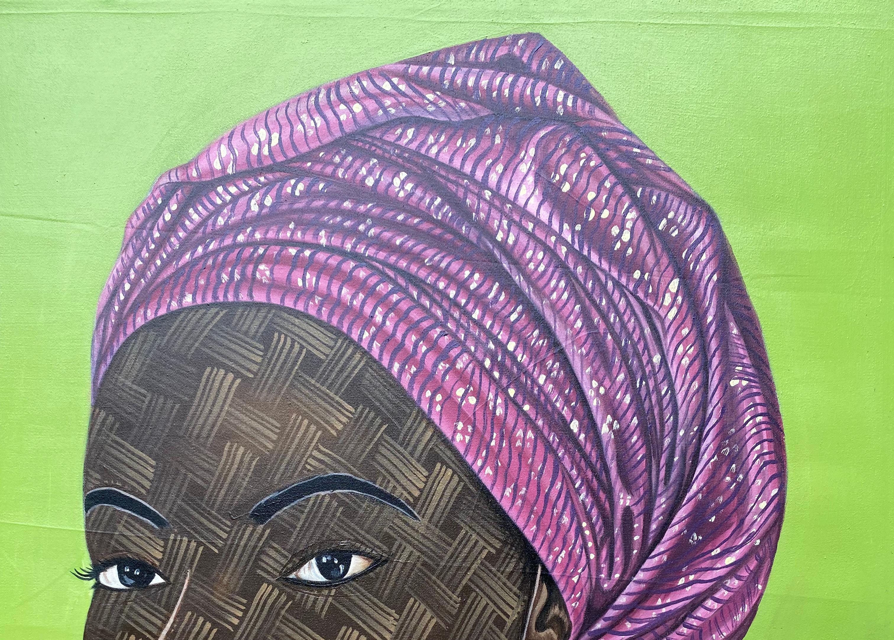 Glamour 2 (Portrait von Arike) - Zeitgenössisch, 21. Jahrhundert, Figurativ, Frauen – Painting von Ayotunde Ayomide