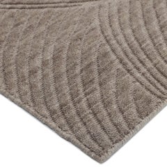 Ayr – Handgewebter, moderner Teppich aus reiner Wolle, 2' 6" x 8' 0", braun
