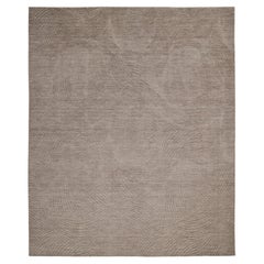 Ayr – Handgewebter, moderner Teppich aus reiner Wolle, 2' 6" x 8' 0", braun