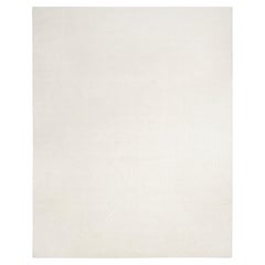 Ayr Hand Loomed Contemporary Solid Wool 2' 6" x 8' 0" Ivory Area Rug